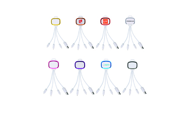 LED Charging Cable with Multiple Connectors